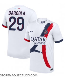 Paris Saint-Germain Bradley Barcola #29 Maglia Gara Trasferta Repliche 2024-25